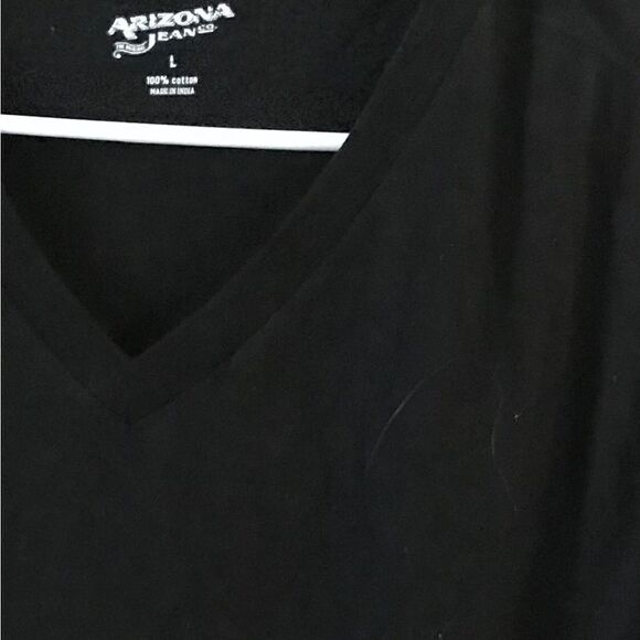 Arizona Jeans Men's Large V Neck Short Sleeve Shirt - Picture 4 of 6